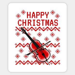 Cello Ugly Christmas Cellist Musician Sticker